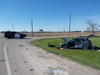 Two people were hurt in a crash between a car and big rig in the Township of Zorra, in rural Oxford County, on April 26, 2024. Police photo