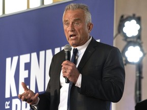 Independent presidential candidate Robert F. Kennedy, Jr. speaks to supporters during an event in March in Los Angeles.