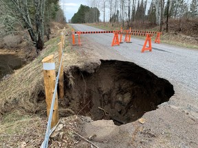 Flooding has caused the temporary closure of Spanish River Road outside Nairn Centre, the City of Greater Sudbury says. Emergency repairs will begin Wednesday morning, the city said in a release. John Lappa/The Sudbury Star