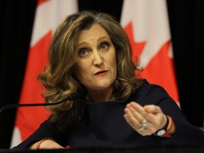 Federal Finance Minister Chrystia Freeland