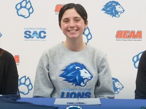Tahlia Kelch of Saint-Francois-Xavier secondary school has committed to the Lambton College badminton and women’s soccer teams for the 2024-25 OCAA season. (Lambton Lions Photo)