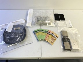 Police said Mayerthorpe RCMP seized approximately 926.5 grams of what they believe is cocaine, cash and "drug-sale paraphernalia" during a traffic stop on Highway 43 on April 4.