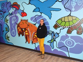 Renowned Native artist painted murals at ELSS