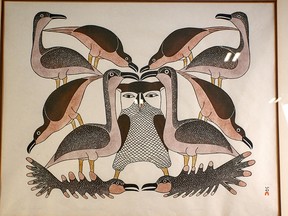 A print by famed Inuit artist Kenojuak Ashevak