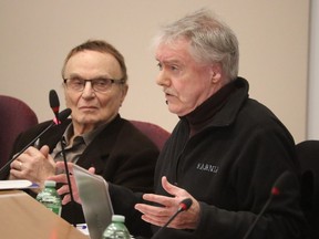 Sarnia Mayor Mike Bradley speaks earlier this year at a Lambton County council meeting