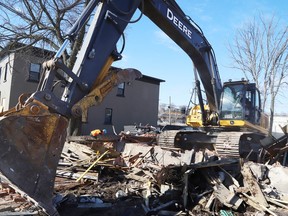 Alexandria's Restaurant on Shaughnessy Street in Sudbury, Ont. has been demolished. The property is one of a number that was acquired by the city to advance redevelopment in the downtown south district, which could include a new arena/events centre.