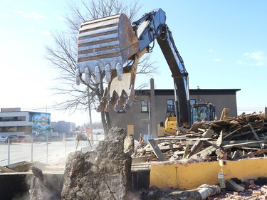 AlexandriaÕs Restaurant on Shaughnessy Street in Sudbury, Ont. has been demolished. The property is one of a number that was acquired by the city to advance redevelopment in the downtown south district. "The historic investment is an important step as city council considers a new build or a refurbished arena in the downtown," said a release from the city. John Lappa/Sudbury Star/Postmedia Network