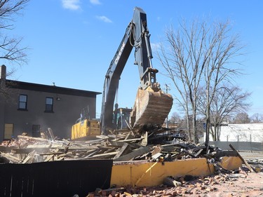 Alexandria's Restaurant on Shaughnessy Street in Sudbury, Ont. has been demolished. The property is one of a number that was acquired by the city to advance redevelopment in the downtown south district. "The historic investment is an important step as city council considers a new build or a refurbished arena in the downtown," said a release from the city. John Lappa/Sudbury Star/Postmedia Network