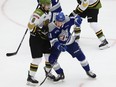 Sudbury Wolves game action against North Bay