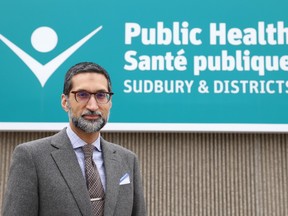Dr. Mustafa Hirji is the new Medical Officer of Health and Chief Executive Officer for Public Health Sudbury and Districts. John Lappa/Sudbury Star/Postmedia Network