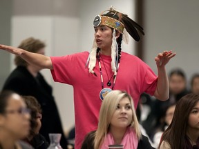 Quinn Meawasige, a member of Serpent River First Nation, shown in this file photo, is working to save the Ojibway language. Postmedia photo