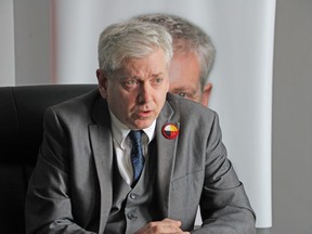 Timmins MP Charlie Angus announced Thursday, April 4 that he will not be running in the next election. He will continue to work on local issues on a project basis, and focus more time on his writing, music and family. Angus will serve out his term. NICOLE STOFFMAN/THE DAILY PRESS