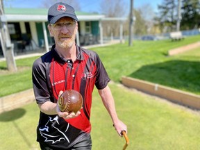 Woodstock Lawn Bowling Club member Andy Caldwell, from St. Thomas, will represent Canada next month at the International Bowls for the Disabled championships in South Africa. (Cory Smith/Beacon Herald)