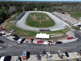 Bruce County Fire School takes place at the Sauble Speedway. Over 100 firefighters trained together over the course of two weekends. Photo supplied by Northern Bruce Peninsula Fire and Emergency Training