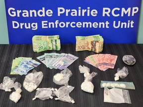 The Grande Prairie RCMP Crime Reduction Unit seized cocaine and cash in a search in the City of Grande Prairie on March 14. Following the seizure, three Whitecourt, Sangudo and Edmonton residents were charged.