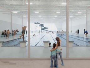 GEC Architecture shared its concept for a new indoor swimming pool in Edson. The centre is part of a planned YCE Multiplex, to be built between 2024 and 2027.