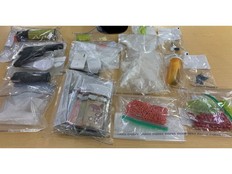 Items seized by police in Upper Sackville in April 2021.