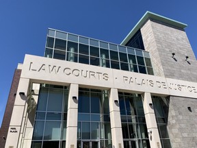 The Saint John Law Courts are seen April 30.