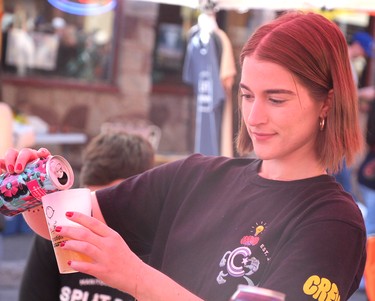 Becca Flaminio, of Hamilton-based Collective Arts, at Sault Ste Marie Beer Festival on Saturday, May 4, 2024 in Sault Ste. Marie, Ont. (BRIAN KELLY/THE SAULT STAR/POSTMEDIA NETWORK)