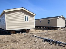A decommissioned modular home neighbourhood sits on the southern edge of Edmonton in this file photo. The City of Fredericton is launching a new development incentive grant program to support the construction of modular and manufactured homes.