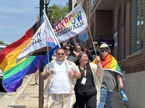 The Rainbow Crosswalk rally
