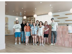 Pictured is Neighbourly Coffee staff members Benjamin Oley, Sophie Thibodeau, Ana Gonzalez, Kt Cunningham, Mallory Kelly, Sydney Hallett, Morgan Hornibrook, Melissa Armstrong, Connor Fox.