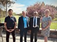 Organizers of the Sudbury and District Medical Society's annual golf fundraiser in support of the Health Sciences North Foundation include, from left, Dawson Reale of Jana Hospitality Consulting, Anthony Keating of HSN, Dr. Rayudu Koka of the Sudbury and District Medical Society and Jana Schilkie of Jana Hospitality Consulting.