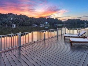For decking, glass requires cleaning and upkeep — whereas metal pickets are low maintenance.