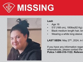 North Bay OPP looking for 16-year-old missing teen