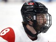 Tyler McGregor of Team Canada prepares before a game against the United States during the para ice hockey preliminary round at National Indoor Stadium at the Beijing 2022 Winter Paralympics on March 5, 2022, in Beijing, China. (Photo by Steph Chambers/Getty Images)