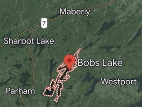 Bobs Lake map
