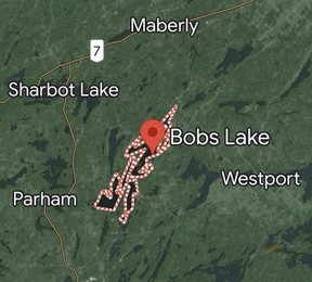 Bobs Lake map