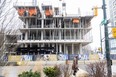 Work continues on Centro, a two-tower 652-unit residential development on Talbot Street in London, on Thursday, Feb. 1, 2024. (Derek Ruttan/The London Free Press)
