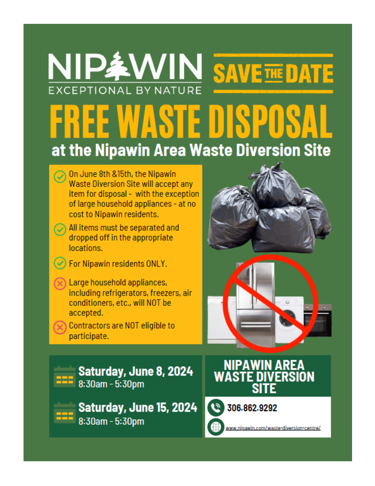 Poster for free landfill event 