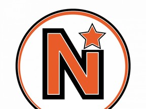 Logo for the Owen Sound North Stars of the Major Series Lacrosse league.