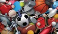 Sports,Equipment,With,A,Football,Basketball,Baseball,Soccer,Tennis,And