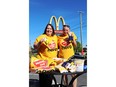 L-r, Mary Howlett, director of operations, and Charlene Johnston, shift leader McDonalds in Gananoque, were in charge of selling McHappy Day merchandise at the free concert at McDonalds in Gananoque on May 7 as a lead-in to McHappy Day held on May 8. The annual event supports Ronald McDonald House and this year will help send needy local kids to YMCA camp in the summer. Lorraine Payette/for Postmedia Network