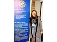 Special guest speaker Kaia McGuire performed a presentation to the Gananoque Rotary Club on her experiences participating in the Honouring Indigenous Peoples (HIP) program. HIP is only one of many youth programs that the Rotary Club offers. Lorraine Payette/for Postmedia Network