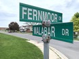 The intersection of Malabar and Fernmoor drives