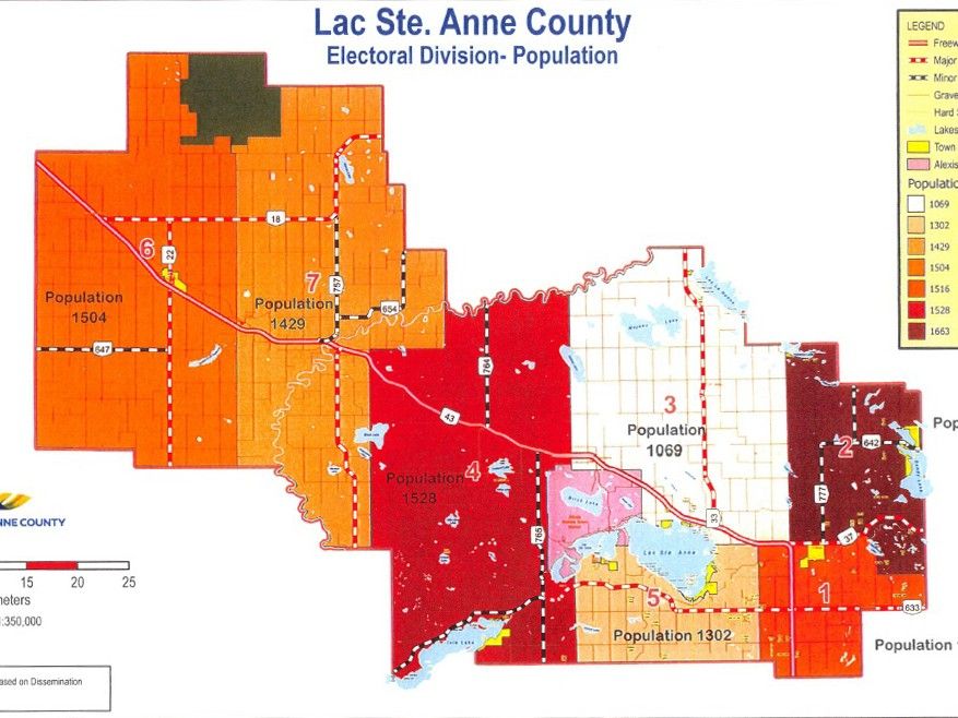Lac Ste. Anne County voters won’t see new electoral boundaries Reeve