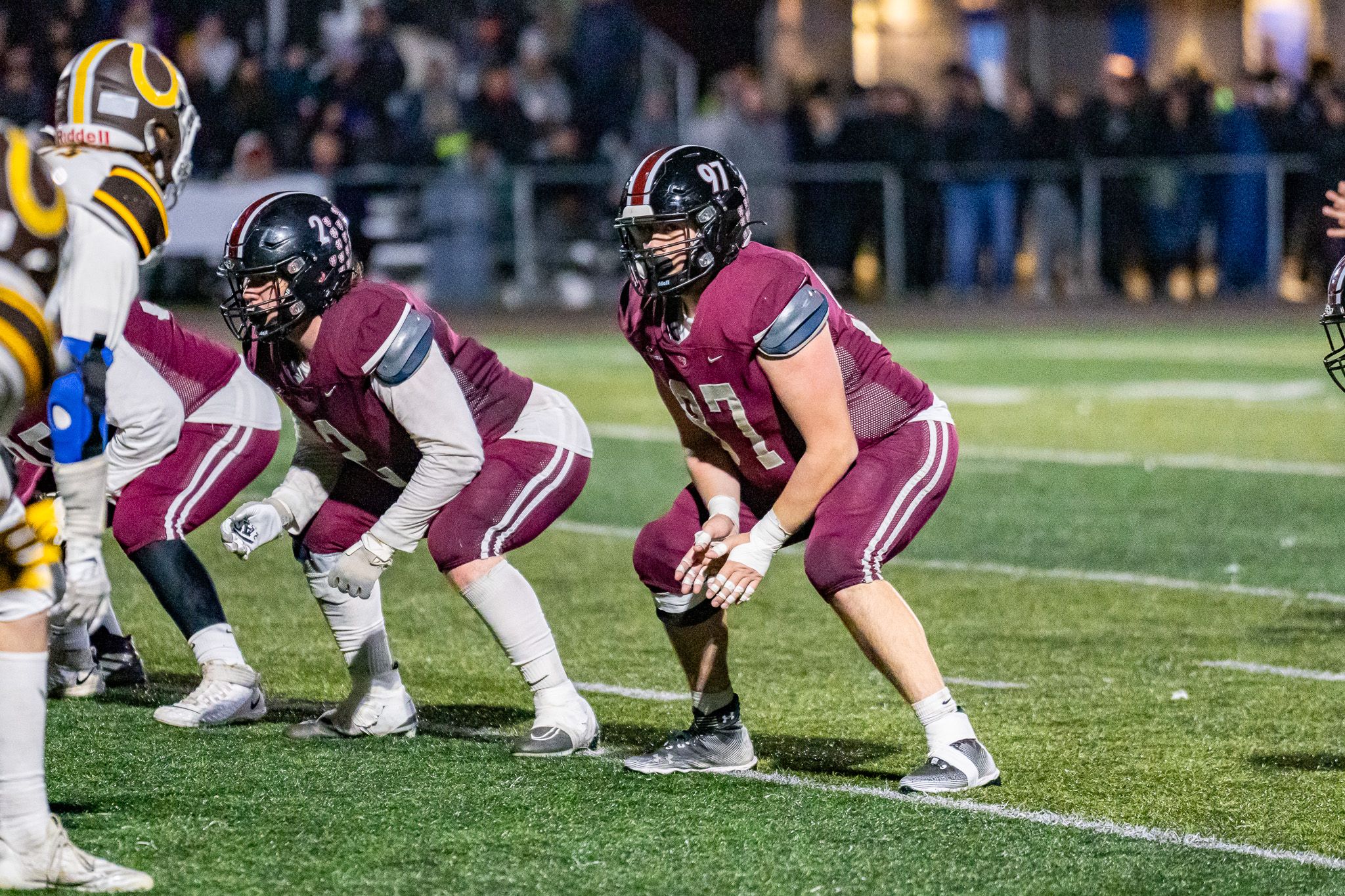 Sabercats lineman Marcus Palumbo on his way to the Waterloo Warriors ...