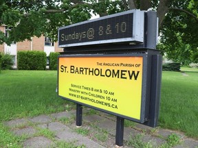 St. Bartholomew Anglican Church on Cathcart Boulevard in Sarnia is holding a fundraising brunch and art sale in June for a potential affordable housing project.