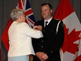 Sudbury native Mike Hickey receives the Ontario Medal for Paramedic Bravery from Edith Dumont, the Lieutenant Governor of Ontario. Supplied
