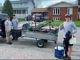 Matthew Dube, Cameron and Nathan Lemire of CL Lawn Care, Timmins