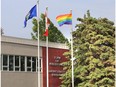 The pride flag flew at the Town of Whitecourt office