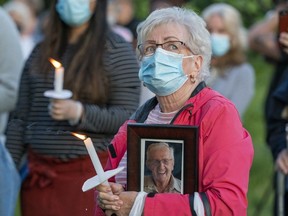 A vigil for COVID-19 victims at the Orchard Villa long-term care home in Pickering was held in June, 2020. More than 70 residents died there in the first wave of COVID.