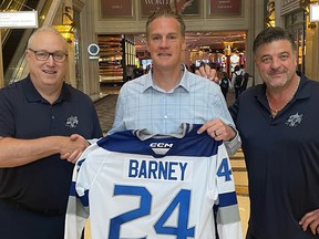 Scott Barney, a former OHL champion and longtime professional player who has led the Humboldt Broncos of the Saskatchewan Junior Hockey League for six seasons, was announced on Thursday as the Sudbury Wolves' new head coach following a two-month-long search.