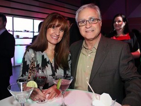 Tony Lofaro with his wife, Gina, at the launch party for Gusto TV, held in December, 2013, at the Canada Aviation and Space Museum. Gina died months later.