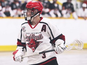 Wallaceburg Red Devils' Reece Parker (3) plays against the Point Edward Pacers at Wallaceburg Memorial Arena in Wallaceburg, Ont., on Wednesday, June 5, 2024. Mark Malone/Chatham Daily News/Postmedia Network