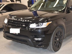 This Range Rover is among the more than 100 vehicles stolen, re-vinned and resold in the GTA. Four GTA men face 28 charges in Project Poacher.